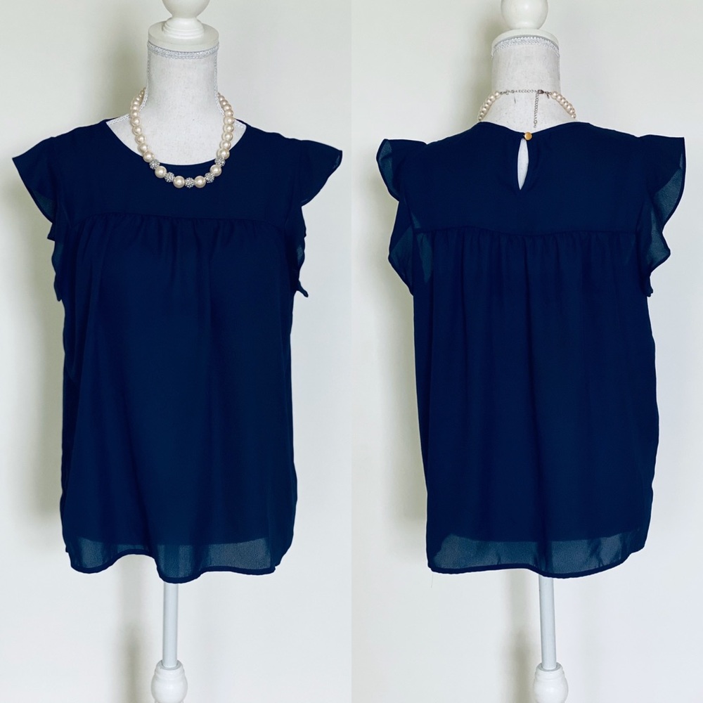 Navy Blue Blouse